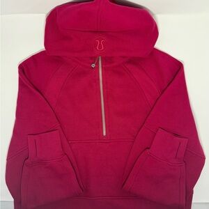 NWT Women’s Lululemon Scuba Oversized Half Zip Hoodie, Berry Rumble, Size XS/S
